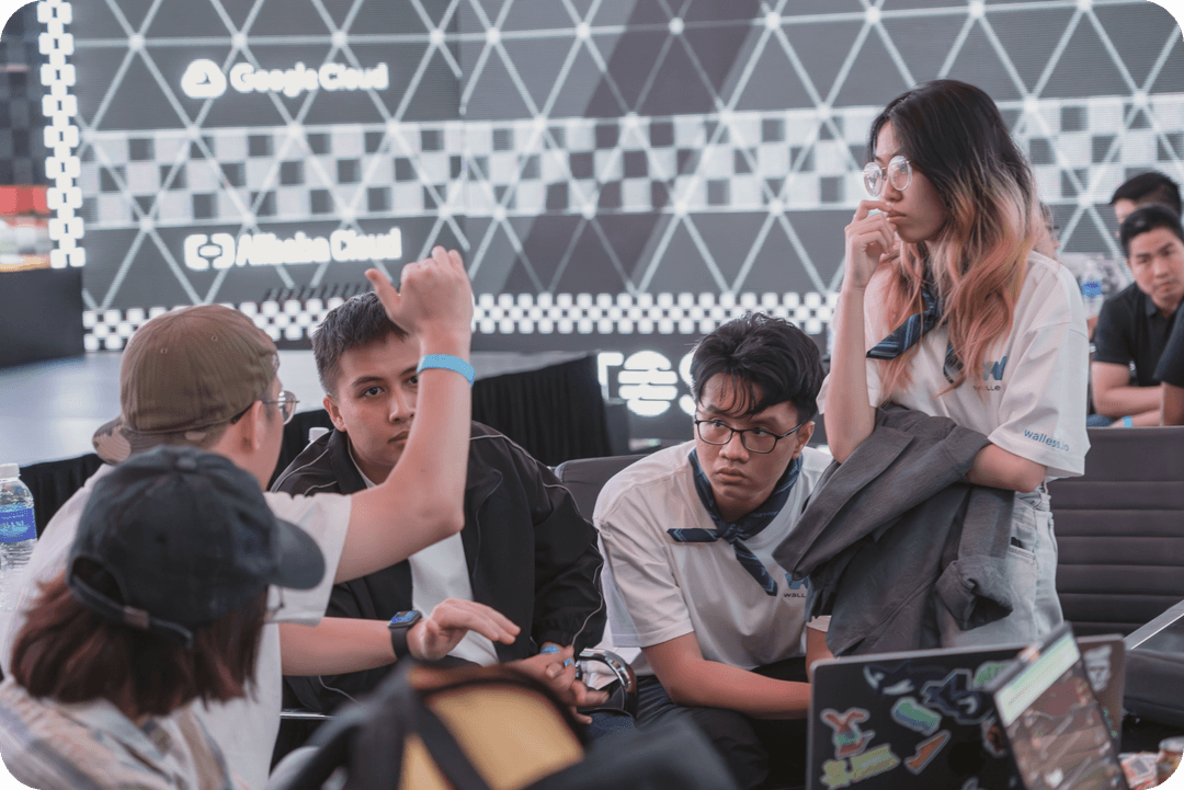 Our team working together